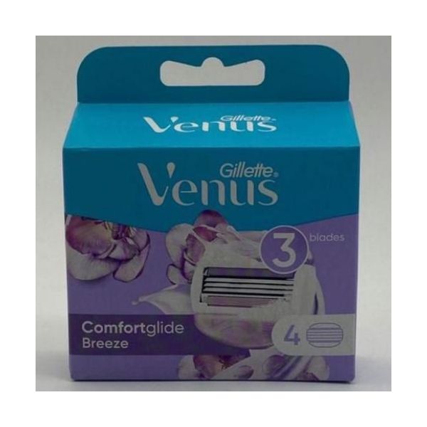 Gillette Venus Breeze Women's Replacement Razor Blades With Shave Gel Bars - 4 Pcs — image 2