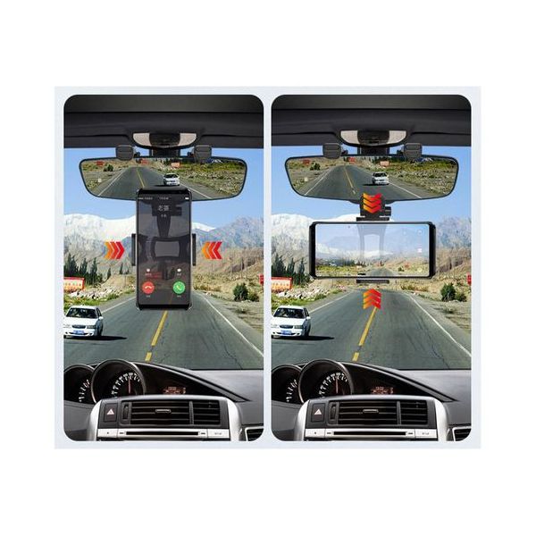 Mobile Holder For The Car Fixed On The Salon Mirror Is Compatible With All Mobiles — image 2