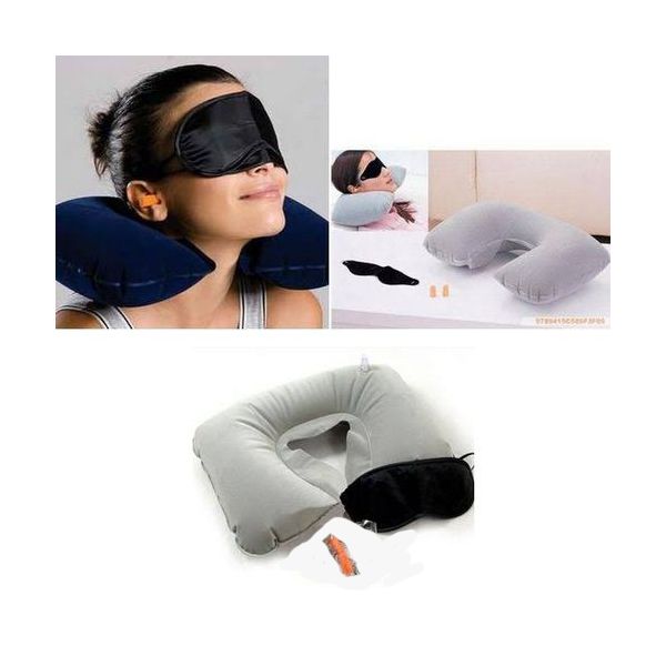 Inflatable Travel Neck Pillow with Eye Mask | Perfect Comfort and Sleep on Any Trip — image 3