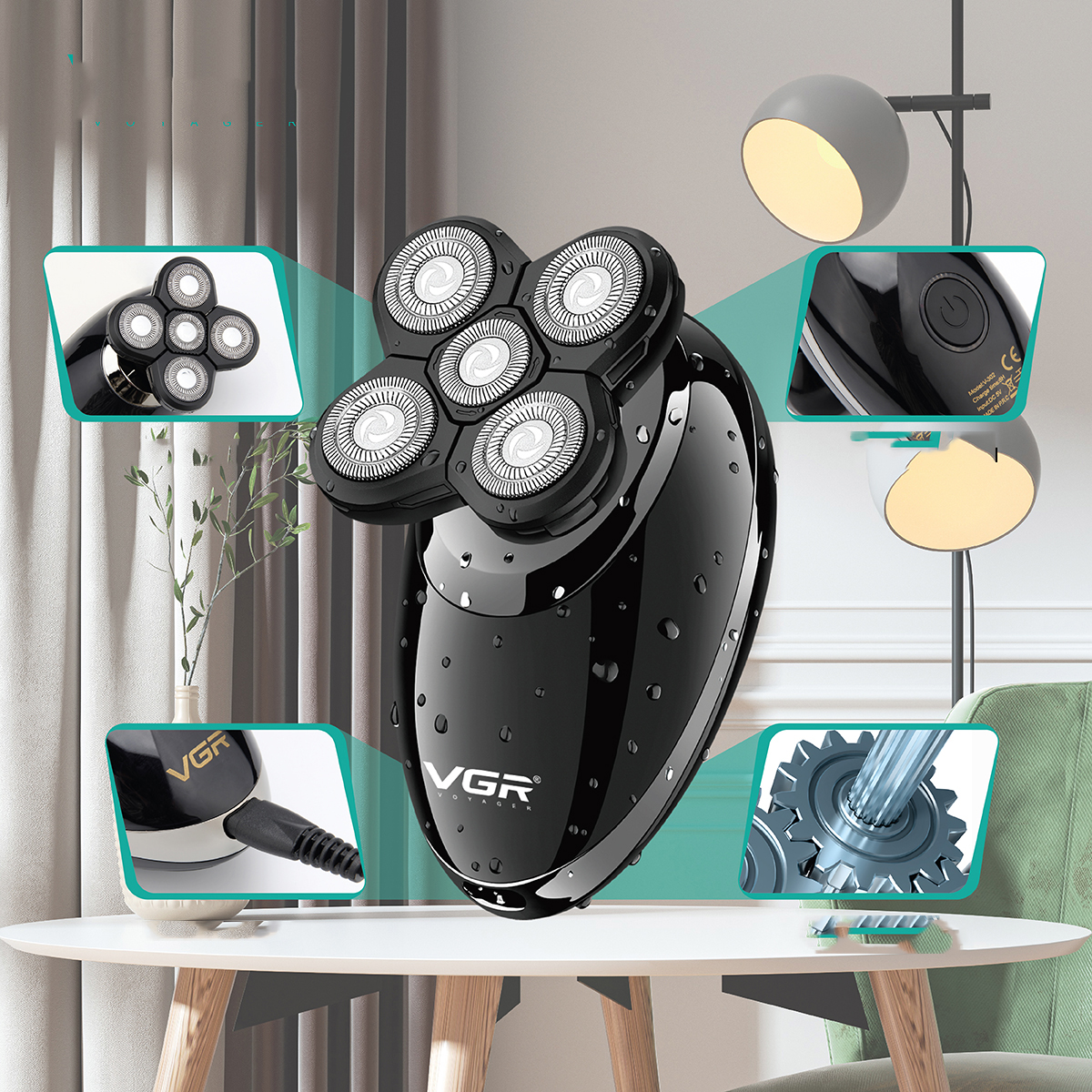 VGR-302 Beard Smoothing and Hair and Beard Shaving Machine