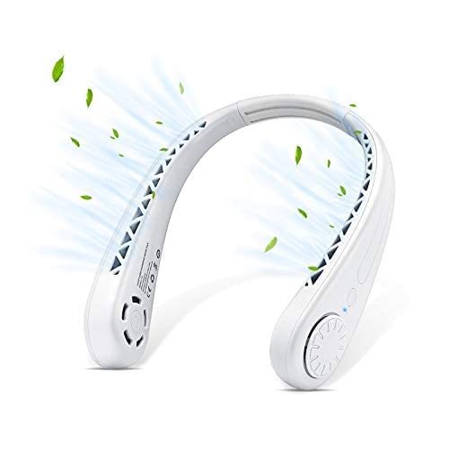 Small Portable Neck Fan 3 Speeds Rechargeable - Double Cooling