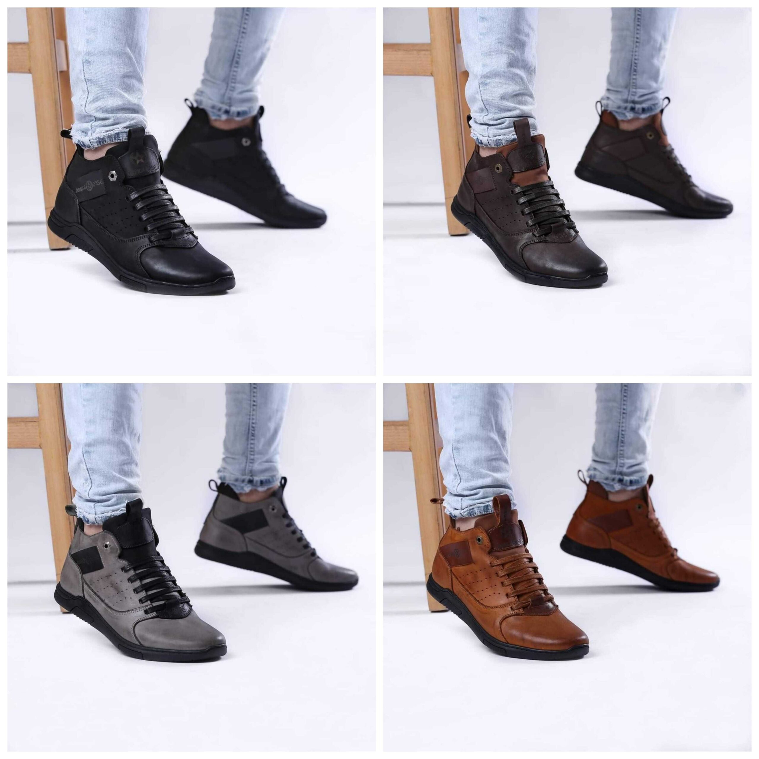 Donga Chamois Shoes in Colors (Black - Brown - Havana - Gray)