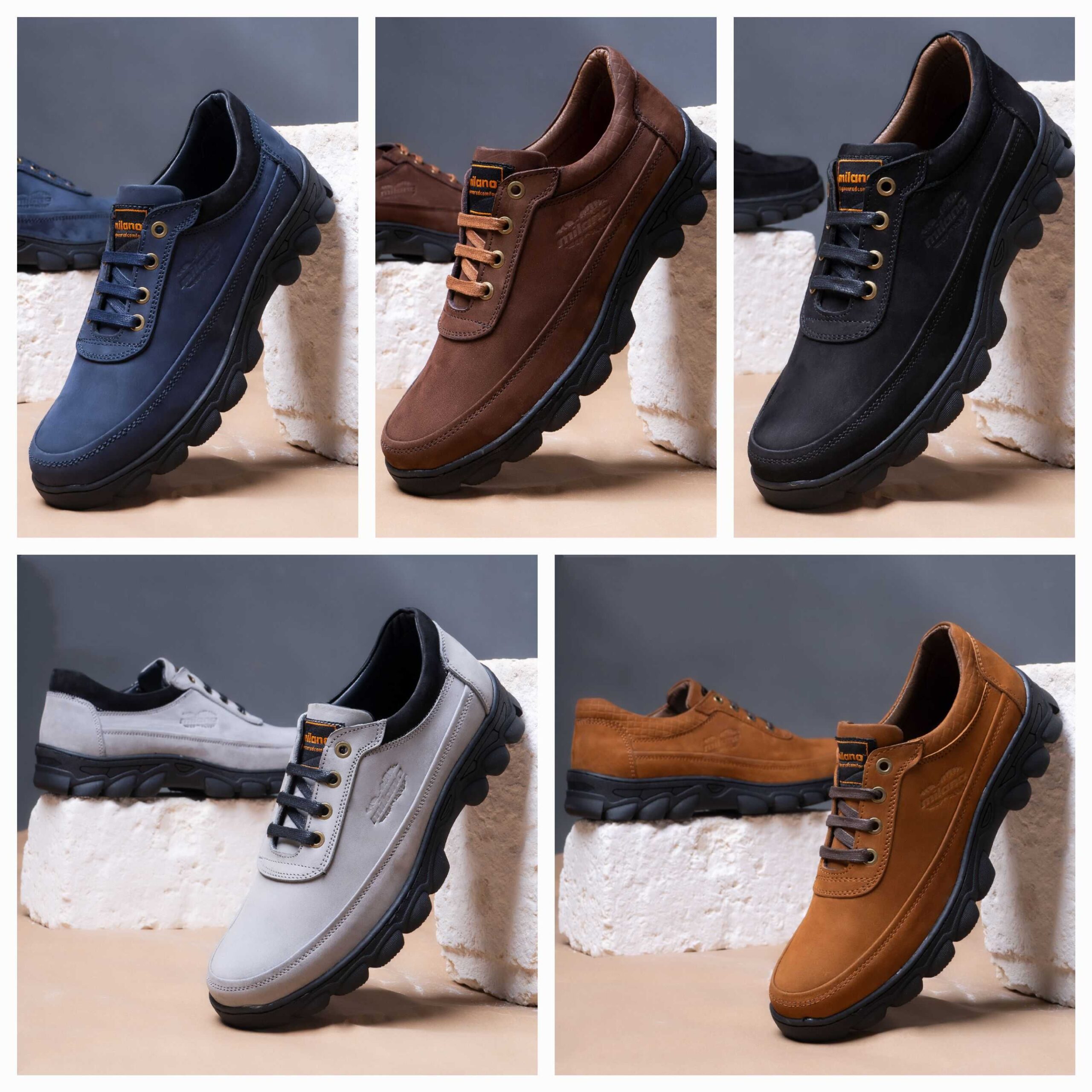 Suede Shoes in Camel, Black, Navy, Brown, and Gray