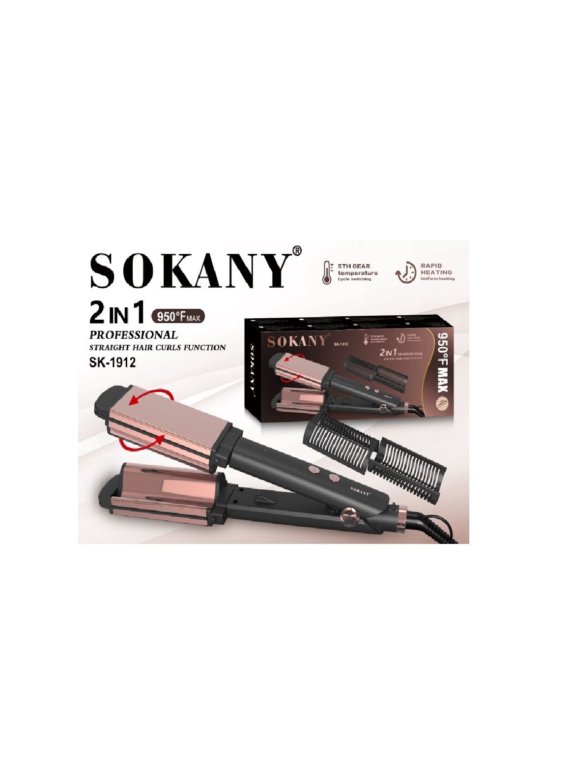Sokany Hair Straightener SK-1912