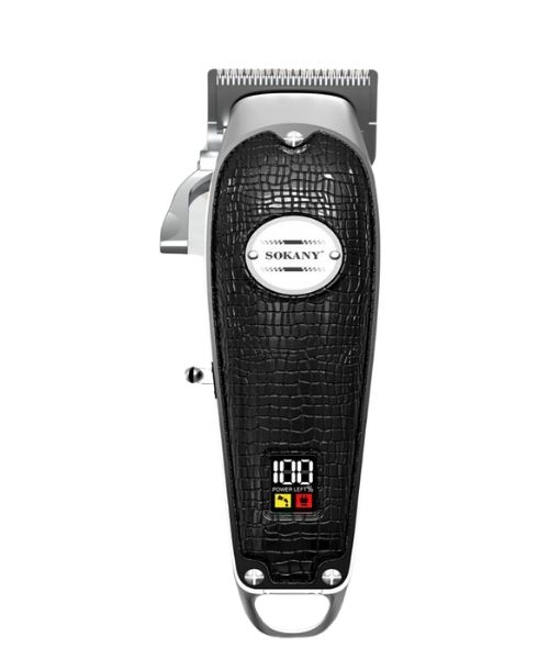 Sokany SK-9975 men's hair clipper - Stainless steel blades, LED screen, 180-minute battery life