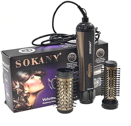 Sokany 1000 watt rotating hair brush straightener SD-903