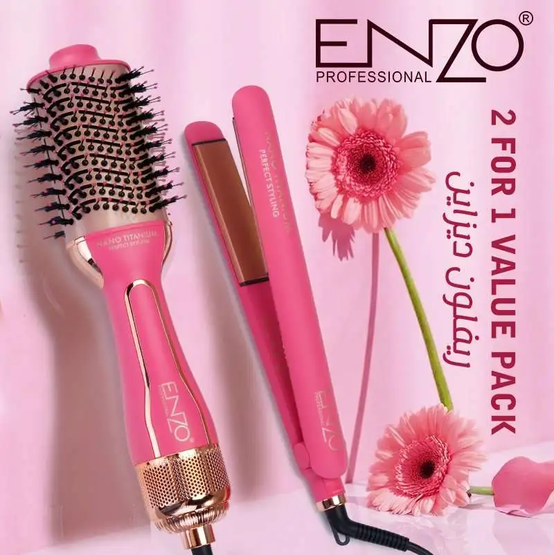 Hair straightener and brush 2 in 1 - ENZO EN:510