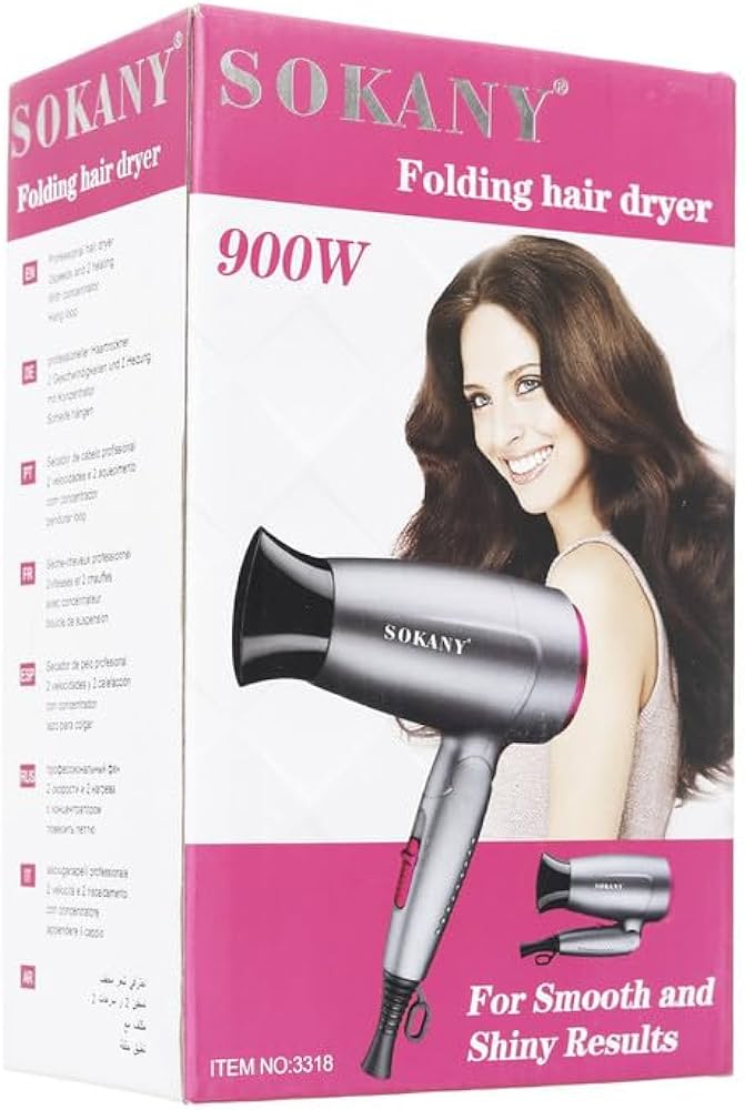 Sokany SK-3318 استشوار شعر احترافي - 900 وات