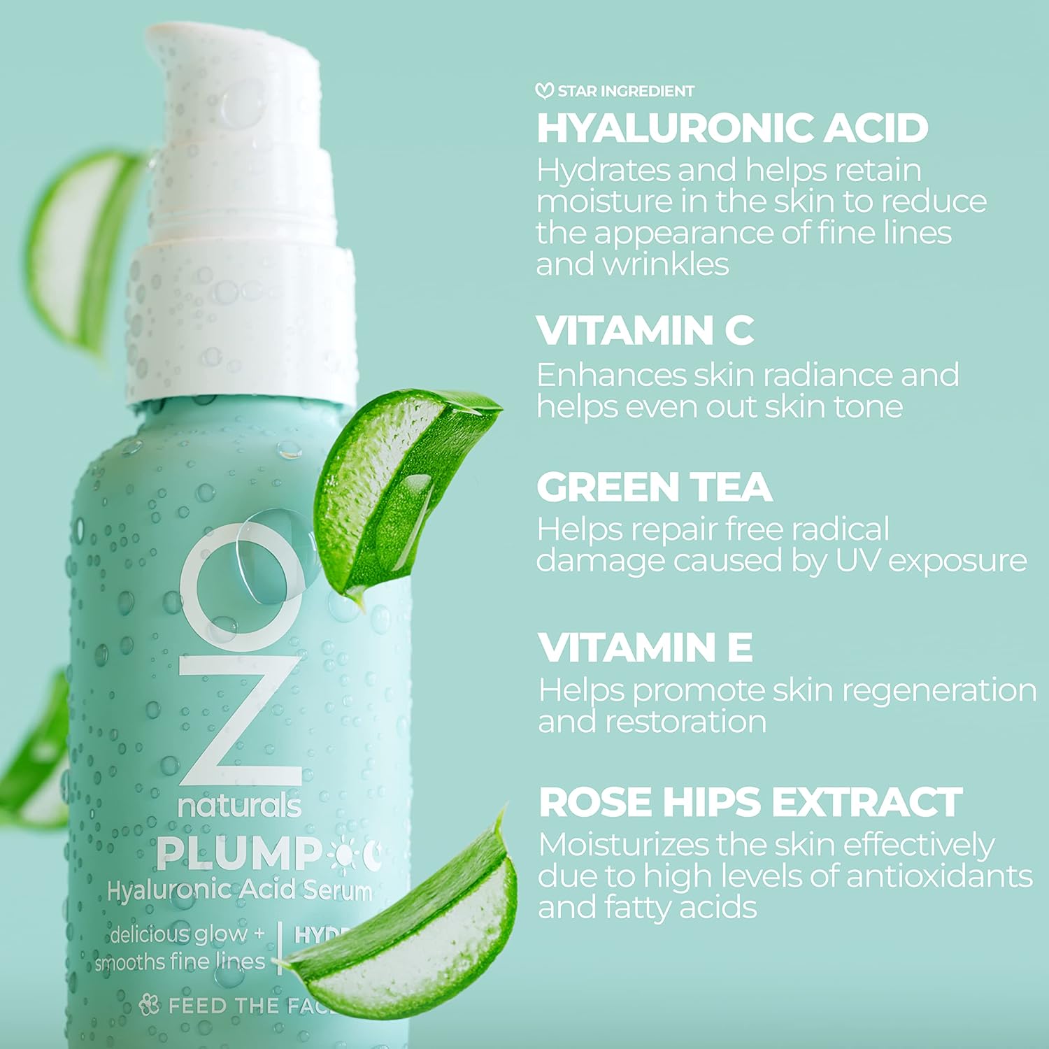Oz Naturals Hyaluronic Acid and Vitamin C Serum - 30 ml — image 2