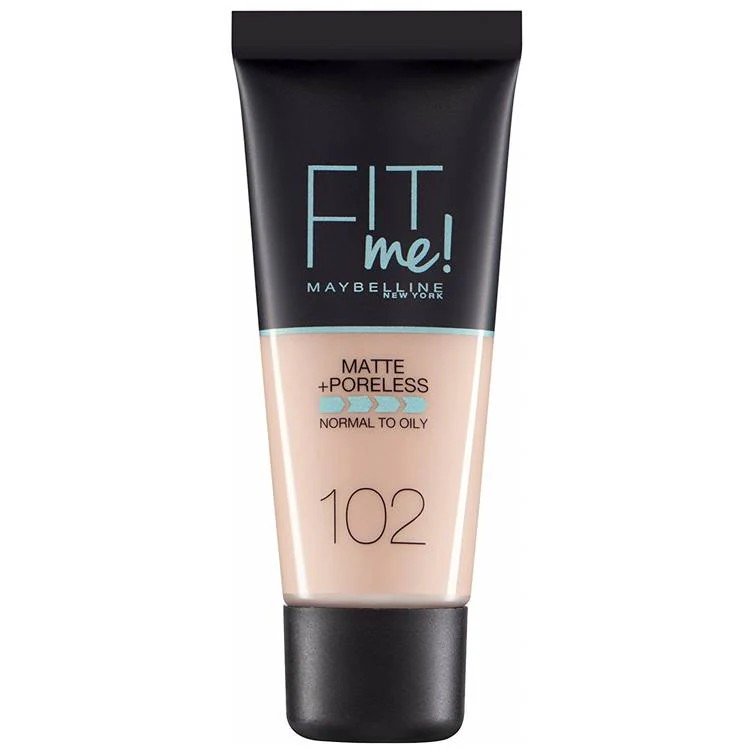 Maybelline New York Fit Me Matte + Pores Foundation - Shade 102 Fair Ivory