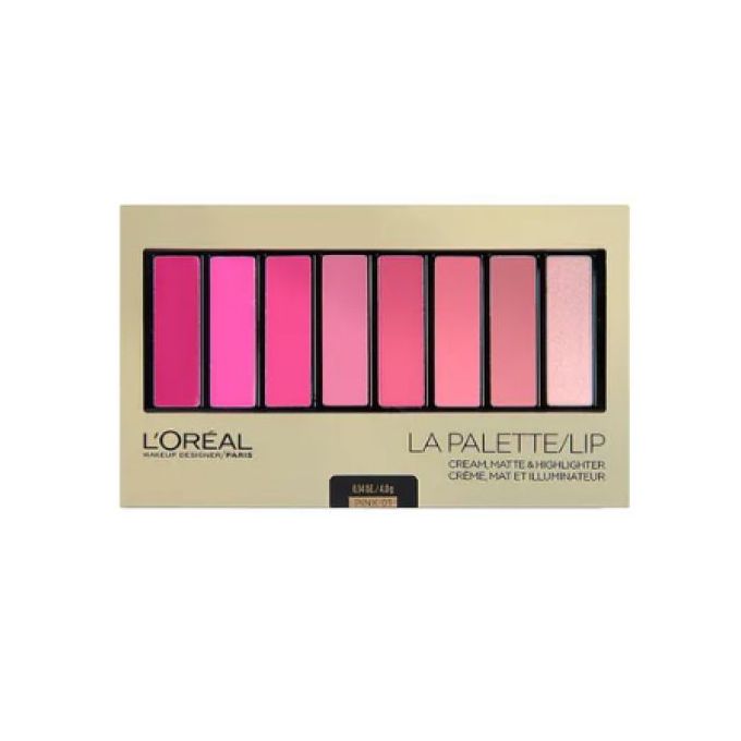 L'Oréal Paris Matte Lipstick and Highlighter Palette - 01 Pink