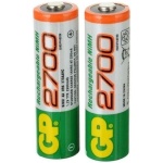 بطاريات قابلة للشحن aa GP Battaries 2700mah 2 pcs