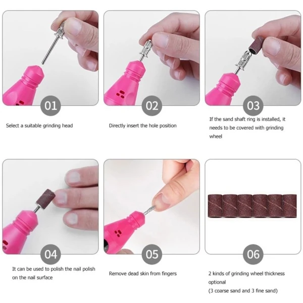 أدوات العناية بالأظافر Professional Portable Electric Nail Kit