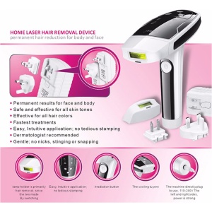 Kemei Km-6812 Hair Removal Laser Epilator جهاز ليزر لازالة الشعر الدائم بالليزر الفوتون النبضي- 20000 ألف نبضة جهاز ليزر لازالة الشعر Kemei Hair Removal Laser