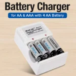 شاحن بطاريات قلم AA/AAA + 4 حجاره Jiabao Battery Charger AA/AAA + Set Of Batteries - 4 Pcs (AA)