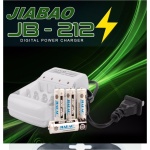 شاحن بطاريات قلم AA/AAA + 4 حجاره Jiabao Battery Charger AA/AAA + Set Of Batteries - 4 Pcs (AA)