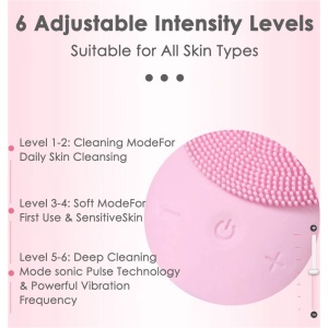 فرشاة تنظيف الوجه 2 في 1Silicone Ultrasonic Facial Cleanser Brush مميزات وعيوب فرشاة تنظيف الوجه 2 في 1