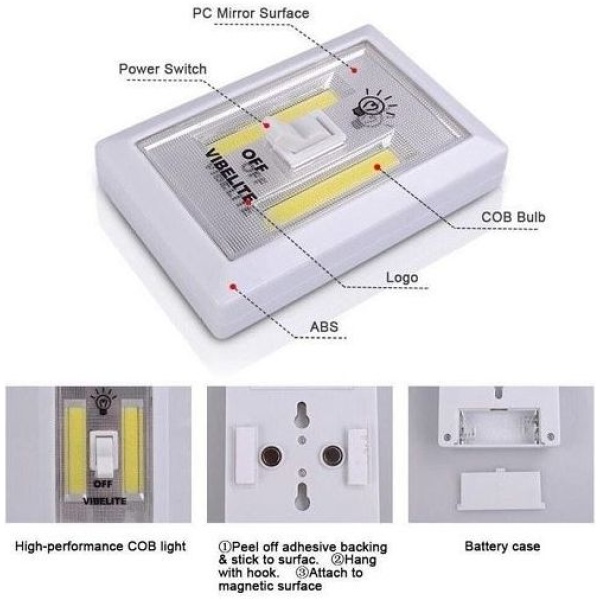 كشاف الطوارئ بالبطارية Led Cob Night Light 3 W