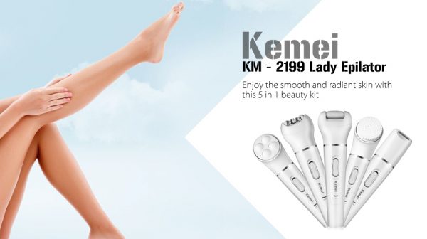 ماكينة ازالة الشعر للسيدات 5 في 1 Kemei Km-2199 5 In 1