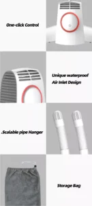 مجفف الملابس الكهربائي 2 في 1 Smart Frog Electric Hanger Rack طريقة استخدام مجفف الأحذية والملابس الكهربائي 2 في 1 Smart Frog Electric Hanger Rack