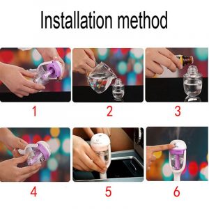 فواحة سيارة وشاحن 1.5 امبير - Car Air Purifier Steam Humidifier طريقة استخدام فواحة السيارة