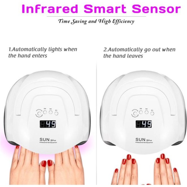 جهاز تجفيف طلاء الاظافر Sun Professional Uv Led Timer Nail Dryer - 126 W