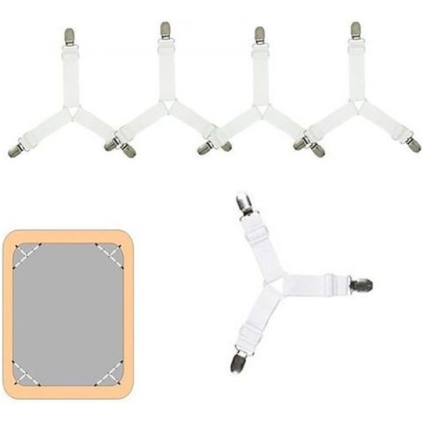 حزام فرد ملايات السرير 4 قطع Rofy Sheet Grippers