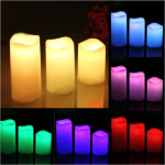 شموع بدون لهب بالريموت 3 قطع 12 لون مختلف - Led Candle With Remote Control 3 Pcs - الصورة 2