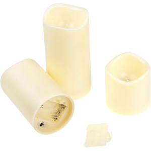 شموع بدون لهب بالريموت 3 قطع 12 لون مختلف - Led Candle With Remote Control 3 Pcs طريقة استخدام شموع بدون لهب بالريموت