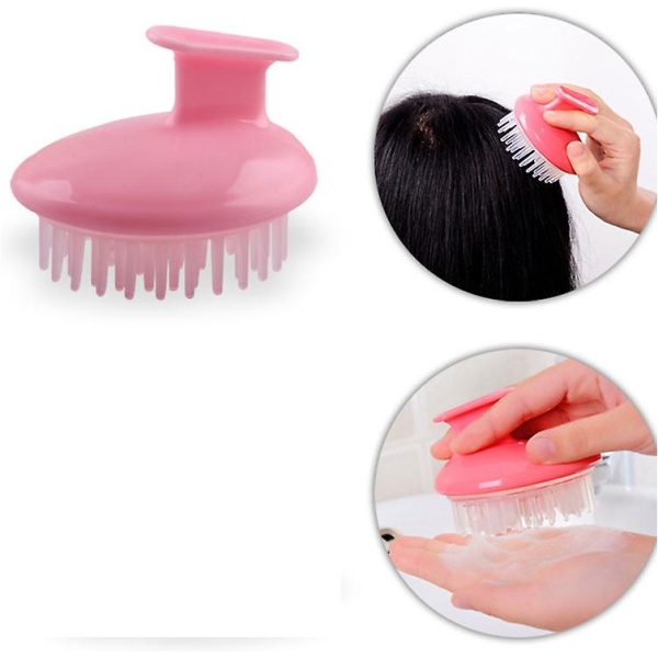 فرشاة غسيل الشعر السيليكون Silicone Hair Brush Shampoo Scalp