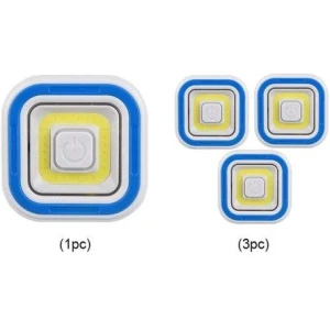 كشافات ليد مع ريموت للطوارئ والديكور - 3 قطع