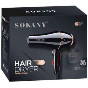 Sokany Sk-8808 مجفف شعر سوكاني ساخن و بارد 1800/2200 وات مجفف شعر سوكاني Sokany Sk-8808