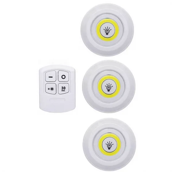 مصابيح Led مع جهاز تحكم Led Light With Remote Control Set Of 3