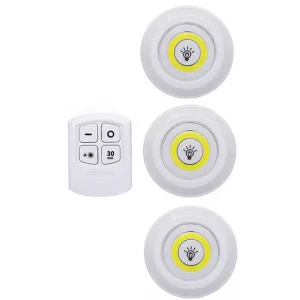 مجموعة مصابيح Led بجهاز تحكم عن بعد من 3 قطع Led Light With Remote Control Set Of 3 مصابيح Led مع جهاز تحكم Led Light With Remote Control Set Of 3