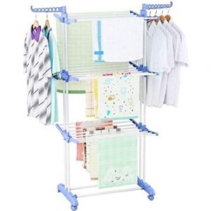 منشر غسيل 3 ادوار قابل للطي Stainless Steel Clothes Hanger Mobile Folding Racks - 3 Layers أشتري منشر غسيل 3 ادوار قابل للطي Stainless Steel Clothes Hanger Mobile Folding Racks - 3 Layers