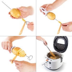 How to Use Spiral Potato Cutter - White