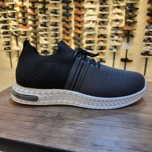 Sketcher Women's Mesh Knit Sneaker Comfortable Easy to Wear Black X Gray