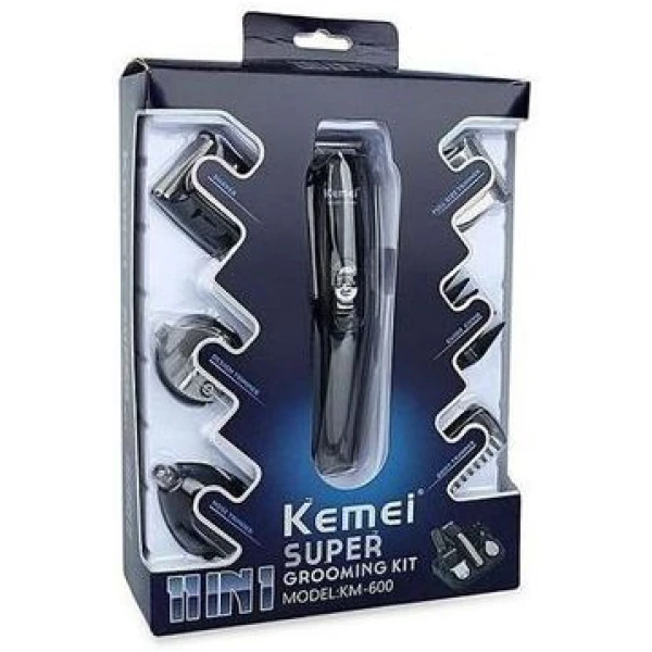 Kemei Km-600 - ماكينة حلاقة الشعر المتكاملة القابلة لإعادة الشحن