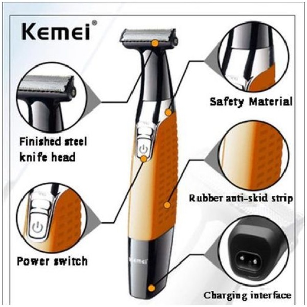 ⁦Kemei ماكينة كيمي لحلاقة الشعر والوجه والجسم والاماكن الحساسة Km-1910⁩ - الصورة ⁦10⁩