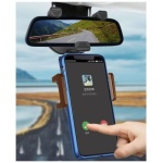 Mobile Holder For The Car Fixed On The Salon Mirror Is Compatible With All Mobiles - الصورة 3