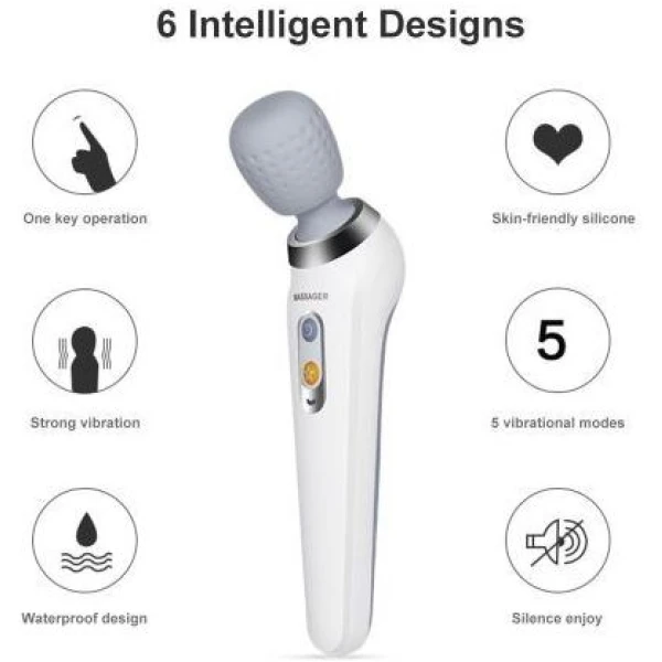 يد المساج السحرية - جهاز تدليك الجسم والرقبة والقدم في المنزل Magic Wand Massager