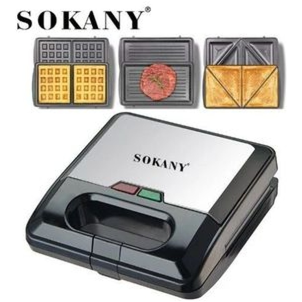 جهاز ساندوتش ميكر سوكاني 3 فى 1 Sokany Kj-303