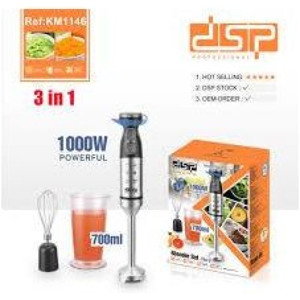 Dsp Hand Blender - 1000 Watt - Km1146 3In1