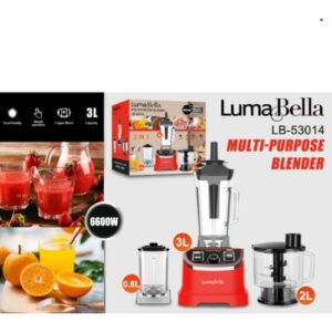 Luma Bella خلاط كهربائئ + كبه متعدد الأغراض LB-53014 - 6600 وات