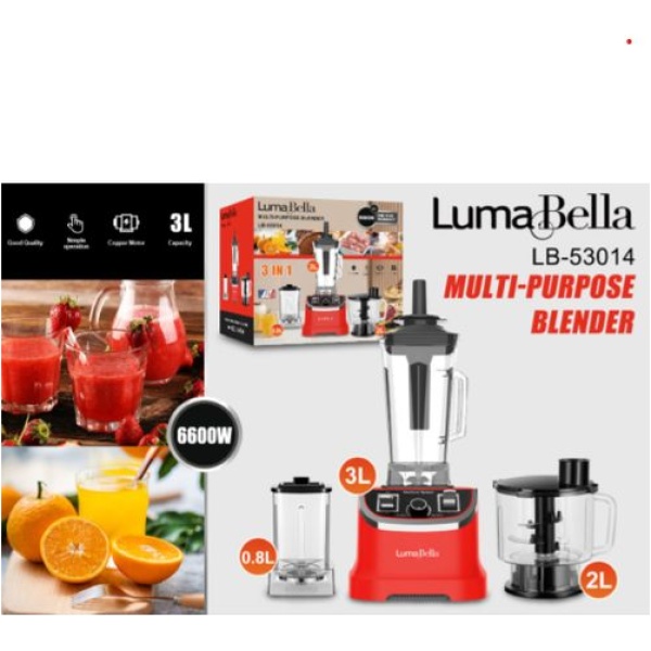 Luma Bella خلاط كهربائئ + كبه متعدد الأغراض Lb-53014 - 6600 وات