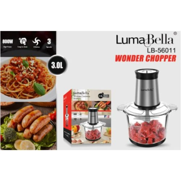 Luma Bella كبه تقطيع الخضروات و اللحوم جسم معدني - 3.0 لتر Lb-56011 800W