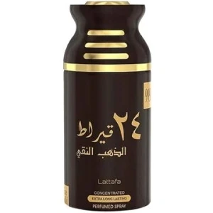 Lattafa اسبراى 24 قيراط الذهب النقى يدوم طويلاً برائحة فائقة التركيزمن لطافة 250 مل