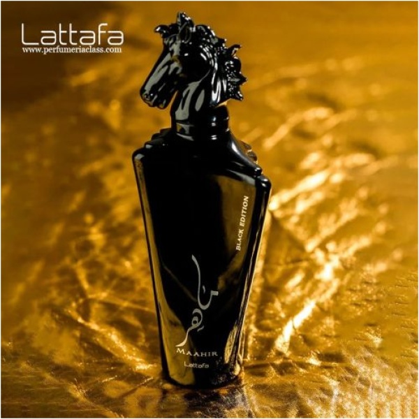 ⁦Lattafa عطر ماهر بلاك ايديشن او دو بارفان من لطافه - للجنسين⁩ - الصورة ⁦4⁩