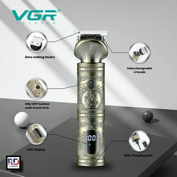 V-106- ماكينة حلاقة كهربائية احترافية. قابله للشحن للرجال