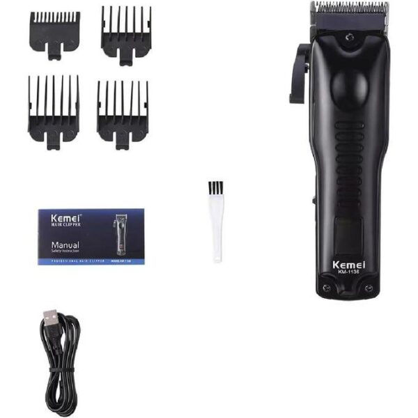 Km-1136 - ماكينة حلاقة كهربائية احترافية. قابله للشحن للرجال
